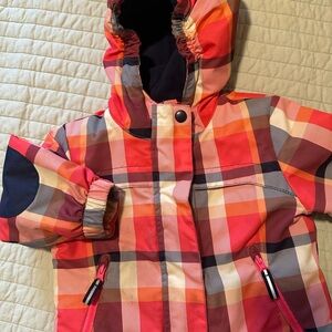 Cat & Jack Multicolor Plaid Raincoat with Hood